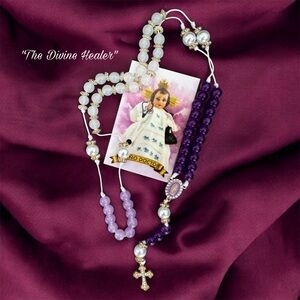 Niño Doctor Rosary Set - El Niño Doctor de los Enfermos with Devotional Card